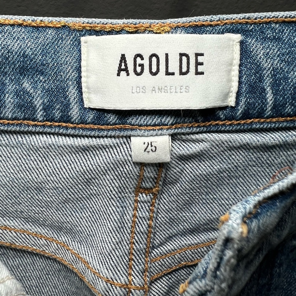 Agolde Riley Light Blue Distressed Jeans - Picture 6 of 6